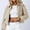 107#Beige, variant on Women's Solid Lamb Fleece Neck Zipper Casual Short Pocket Long Sleeve Coat Summer Trench Coat Ladies Ripped Stretchy Jacket With Pockets