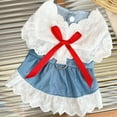 thumbnail image 7 of GASTROPOD Dog Dresses for Small Dogs Girl,Denim Solid Everyday Dress Small Dog Clothes,Hard-Wearing with Bowknot Dog Clothes for Small Dogs,L, 7 of 7
