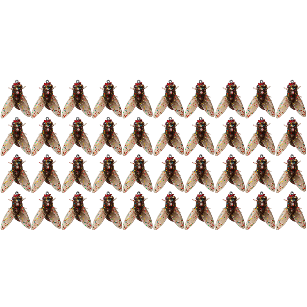 Luya Biónico Mosca Cebo Mosca Gancho Con Insecto Cebo Boca Caballo Blanco Raya Perca Cebo (marrón M/20PCS)