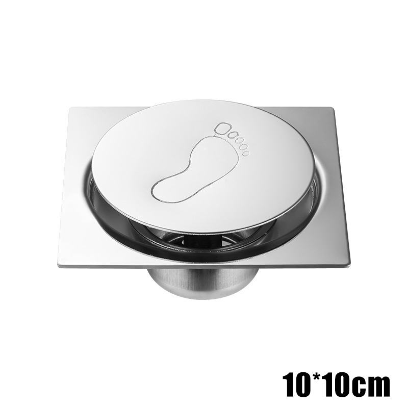 CKCL Shower Stainless Steel Bounce Floor Drain Cover Square Bouncing