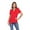 Red, variant on White Mark Women's Keyhole Neck Short Crisscross Sleeve Top