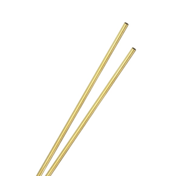 Uxcell 2-Pack Brass Round Tube, 4.5mm OD 0.5mm Thick 300mm Length Straight Pipe Tubing