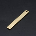 thumbnail image 2 of 201 Stainless Steel Pendants Laser Cut Bar/Rectangle Real 18K golden Plated 30x4x1mm Hole: 1.6mm, 2 of 2