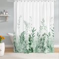 thumbnail image 1 of SHAR Rideau de Douche en Tissu Polyester Vert 180 x 200 cm, Forêt Vierge, Prairie, Plantes Vertes, Effet Aquarelle, Anti-Moisissure, Ourlet Lesté Imperméable, 1 of 5