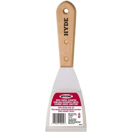 HYDE 12010 Bent Blade Chisel Scraper, 3-inch Extra Heavy Duty