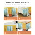 thumbnail image 6 of Abstract Painting Bed Skirt Art Style Orange Blue Yellow Grey Red Bed Skirts King Size 16 Inch Drop, Wrap Around Dust Ruffle&nbsp;Bedskirt with Adjustable Elastic Belt for Queen Size Beds, 6 of 7