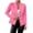 Hot Pink, variant on Women's Textured Single Breasted Blazer, Embossed Pattern Work Jacket, Notch Lapel Office Blazer, Stretch Comfort Fit, Business Casual Blazer, Professional Work Wear, Slim Fit Suit Jacket Black