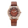 thumbnail image 3 of Resicozy Leather Women Watches Ladies Dress Quartz Date Classic Leather Strap Female Wrist Watch 2026 Brown, 3 of 4