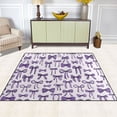 thumbnail image 5 of Ryvnso Purple Bow Area Rug Floor Mats Non-Slip Home Carpet 63 x 48 inch, 5 of 7