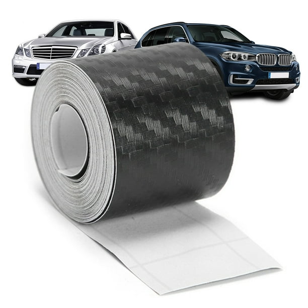 Cinta Antirrayas para Borde Puerta Coche Parachoques Fibra Carbono 3D Duradera Al