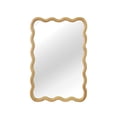 thumbnail image 5 of Kadyn 20"x30" Wavy Rectangle Accent Mirror, Decorative Wall Mounted Mirror for Home Bedroom Living Room Entryway, Premium Solid Wood Frame Design, Classic Oak Wood, 5 of 12