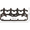 thumbnail image 3 of Lulu Decor, Cast Iron Fleur De Lis Key Hook (4 Hooks), 3 of 6