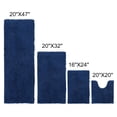 thumbnail image 2 of AOACreations Bathroom Rugs Luxury Ultra Soft Chenille Bath Mat 3 Piece Set, Navy Blue, 2 of 7