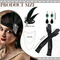 thumbnail image 4 of sixwipe 7 Pcs 1920s Flapper Accessories Set for Women, Roaring 20s Accessories with Vintage Dresses, 1920s Women Outfits Costume for Women Cosplay Party Favor Bachelorette Party, 4 of 8