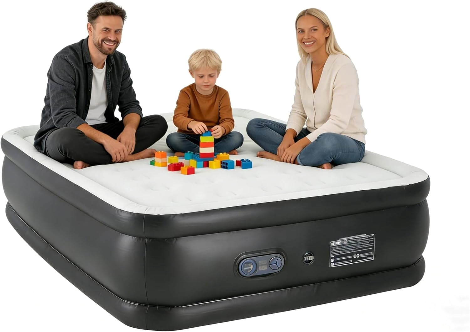 Portable Camping Air Mattress with Built-in High-Speed Electric Pump, Waterproof Inflatable Airbed with Carry Bag for Home, Travel & Guests