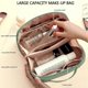 thumbnail image 4 of Large Capacity Cosmetic Bag Travel Cosmetic Storage Bag with Handle Portable Zipper Cosmetic Bag Toiletry Bag, 4 of 5