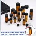 thumbnail image 4 of Uxcell 8ml Glass Sample Vials, 20Pcs Sample Vials with Screw Cap Leak-Proof Liquid Glass Vial Suitable for Laboratory Storing Essential Oils Perfumes Reagents, Transparent/Brown, 4 of 6