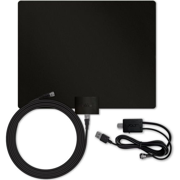 Mohu Leaf 50 Original Paper-Thin Indoor TV Antenna, UHF VHF, 60-Mile Range, Multi-Directional, 4K 8K UHD NEXTGEN TV - w/ 12 ft. Cable, Jolt Switch