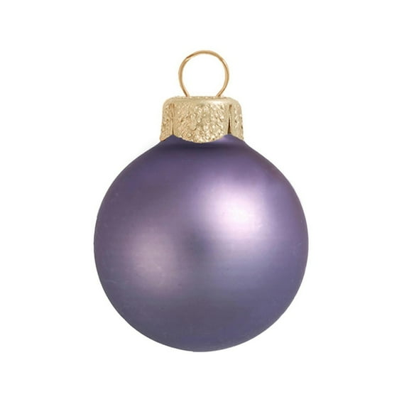 Whitehurst Matte Finish Glass Christmas Ball Ornaments - 4.75" (120mm) - Lilac - 4ct