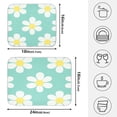 thumbnail image 4 of Flowers Green Background Dish Drying Mat for Kitchen, Quick Drying Absorbent Soft Durable 18 x 24", 4 of 10