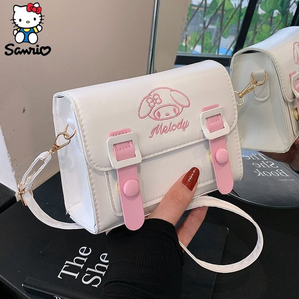 Sanrio-Bolso de hombro My Melody, bolsa de mensajero Cinnamoroll, bolso de Hello Kitty Y2K, almacenamiento de maquillaje, bolso cruzado, juguete de moda