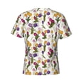 thumbnail image 6 of Vsdgher Tulips Flowers Print Men's Dry Fit Mesh Athletic Shirts Moisture Wicking Tennis T-Shirt Tops, 6 of 9
