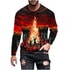 thumbnail image 2 of Blusas y camisas de manga larga con cuello redondo para hombre, estilo casual, cuello redondo, manga larga, camiseta estampada de Halloween, blusas, blusas de poliéster para hombre., 2 of 5