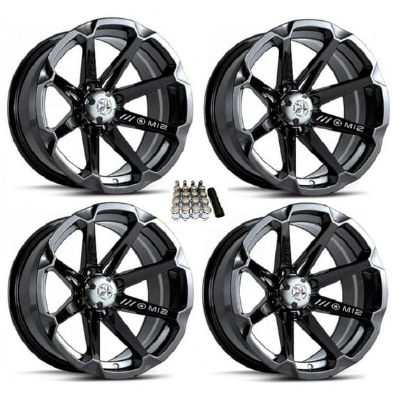 MSA M12 Diesel UTV Wheels/Rims Black 14" Polaris RZR 1000 XP / Ranger XP 900/1000