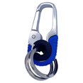 thumbnail image 2 of Men Car Keychain Key Ring Holder Metal Organizer Camping Keyring Double Ring Design Buckle Pendant Fashion Female Keyring Auto Accessories Blue, 2 of 9