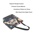 thumbnail image 3 of FORMRS Womens Canvas Tote Bag with Zipper Inner Pocket Shoulder Handbag, Pink Record, 3 of 7