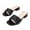 Black, variant on Agkizg Summer Women Sandals Low Heel Slide Sandals Casual Slippers Open Toe Beach Sandals Comfortable Shoes Black, Size 7