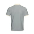 thumbnail image 5 of Men's Polo Shirts Summer Colour Block Sports Casual Short Sleeve Top Slim Fit Stretch Button Collared Golf Mens Dress Shirts, 5 of 8