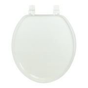 Mainstays OPP Round Molded Wooden Toilet Seat, White