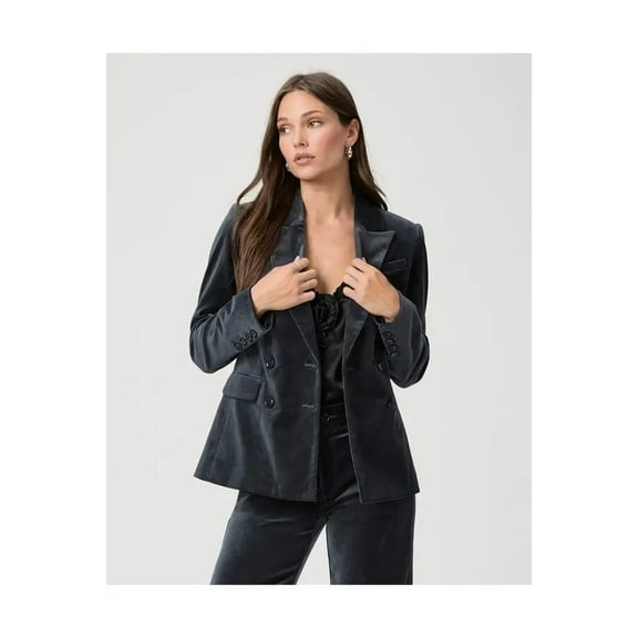 Paige CALICO BLUE Women's Malbec Peak Lapel Blazer, US 2