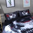 thumbnail image 4 of Juego de cama tamaño queen de 3 piezas con estampado de calaveras y funda de edredón y fundas de almohada 100 % poliéster, 4 of 7