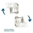 thumbnail image 6 of Singleton Collection One-Light 7.62" Brushed Nickel Farmhouse Vanity Light with Clear Glass Shade, 6 of 10