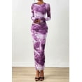 thumbnail image 2 of Vestido PRETTYGARDEN Maxi Ajustado con Mangas Largas y Fruncido Talla M, 2 of 8