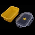thumbnail image 3 of koolsoo 800ML Foldable Silicone Lunch Box Storage Jars Camping Bowl - Yellow 800ML Yellow, 3 of 9