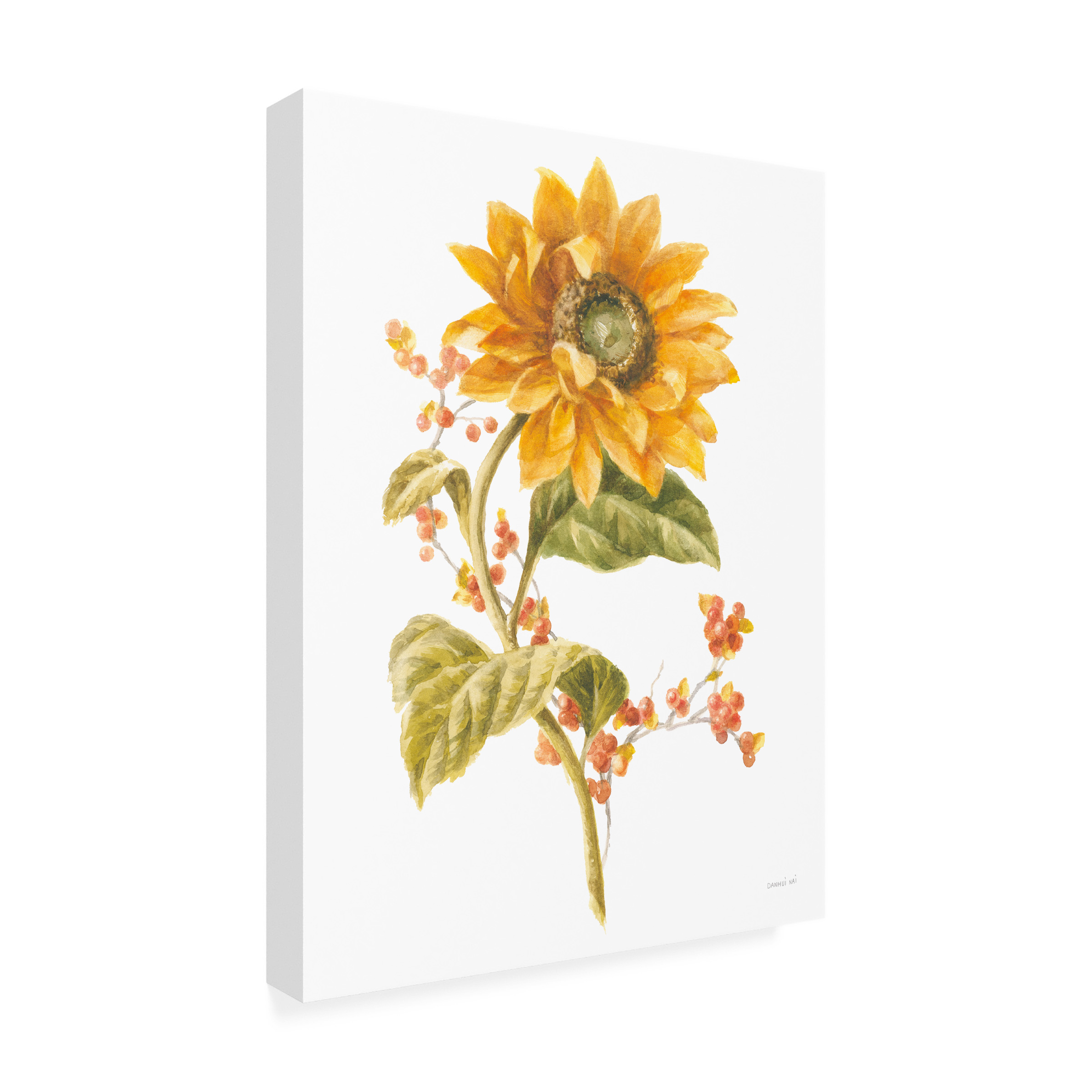 Trademark Fine Art 'Floursack Autumn I on White' Canvas Art by Danhui Nai