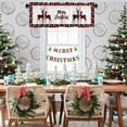 thumbnail image 3 of Christmas Window Curtain Valance for Kitchen Windows/Bathroom/Living Room/Bedroom Privacy Decorative Rod Pocket Short Window Valance Curtain, 52" W x 18" L, Red Black Checked Deer Elk with Snowflakes, 3 of 5