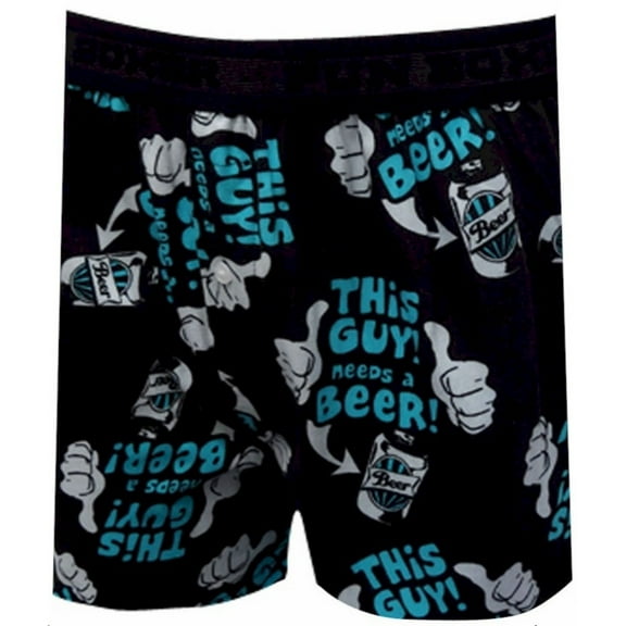 Fun Boxers Mens This Guy Needs A Beer Boxer Shorts (Small)