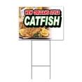 thumbnail image 1 of New Orleans Style Catfish (18" x 24") Yard Sign, Includes Metal Step Stake, 1 of 6