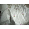 thumbnail image 2 of 100 % Silk satin fabric ivory colour Rose embroidery 44" wide [486], 2 of 5