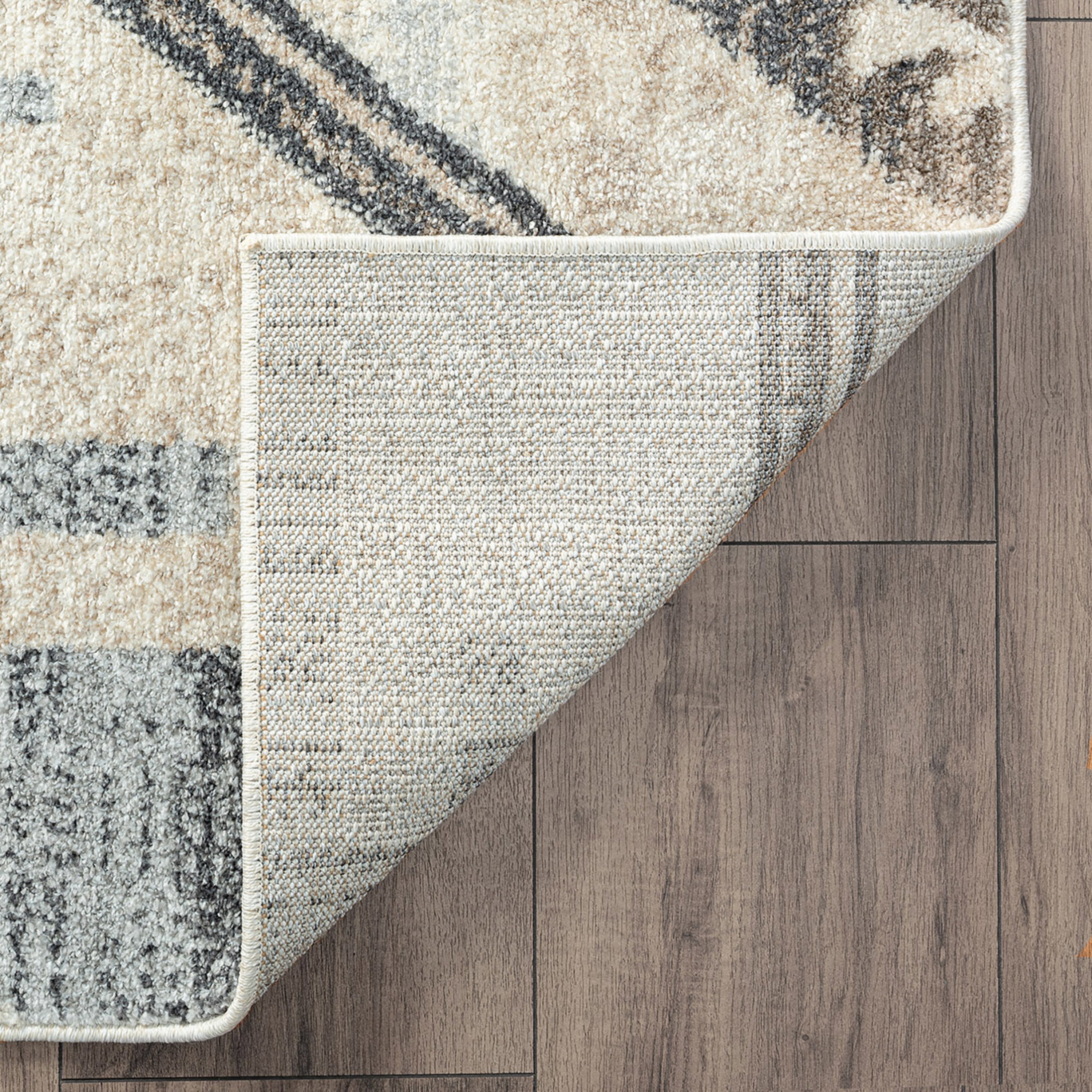 2x3 Modern Cream Small Area Rug, Throw Mat for Indoor Entry | Ideal for Kitchen or Bathroom Rugs 2' x 3'