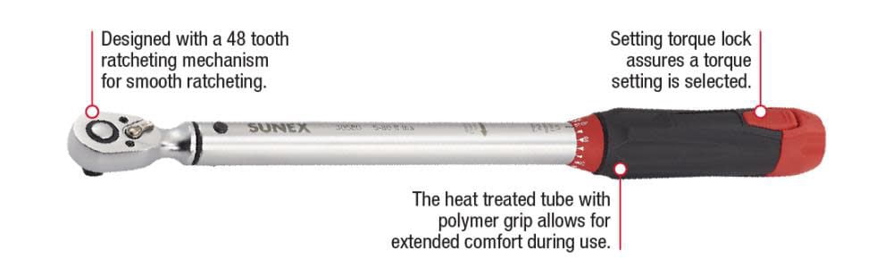 Sunex Indexing Torque Wrench 3/8In Drive