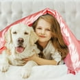 thumbnail image 4 of 3 Piece Home Bedding Satin Silk Duvet Cover Set for Comforter Pink King, 4 of 9