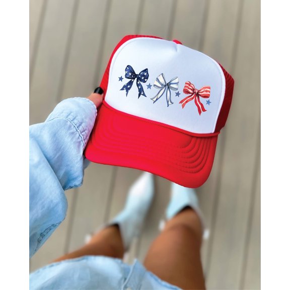 American Bows Red & White Unisex Foam Trucker Hat