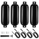 thumbnail image 4 of 4 piezas de boyas protectoras para barcos marinos de 11 x 40 cm, parachoques para atraque con cuerda negra, 4 of 8