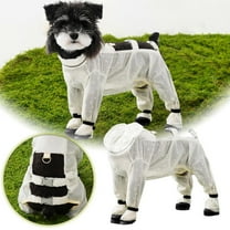 Breathable Dog Rain Pants, 1 Pack, Protective Belly Mud Guard Bibs, Rainy Weather Hiking Clothes for Frenchie Pug, Size M