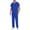 Blue, variant on Kctiaxy Mens Scrubs Set Short Sleeve V Neck Nursing Scrub Tops and Solid Color Elastic Waist Straight Leg Scrubs Work Pants with Pockets Summer Deals
